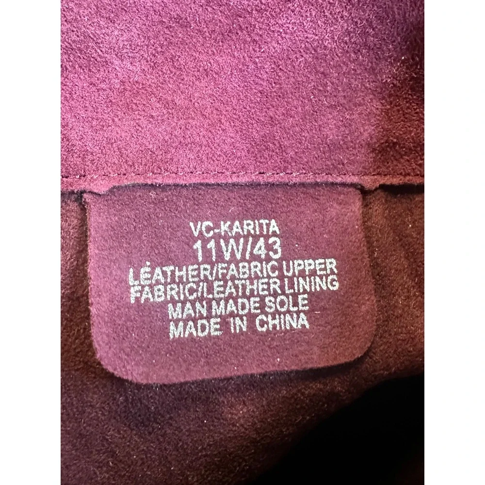 Vince Camuto Karita Burgundy Suede Over The Knee Tall Boots Wide Calf 11W 43